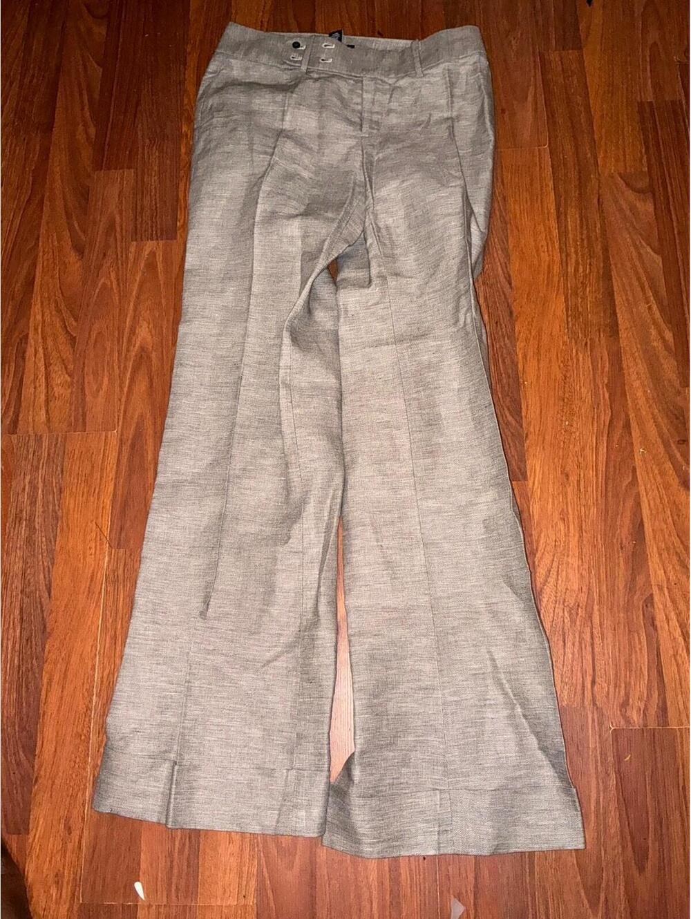 Banana Republic Womens Grey Flat Front Jackson Pants Size 4